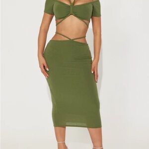 Lulee Skirt Set - Olive